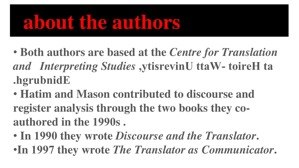 about the authors