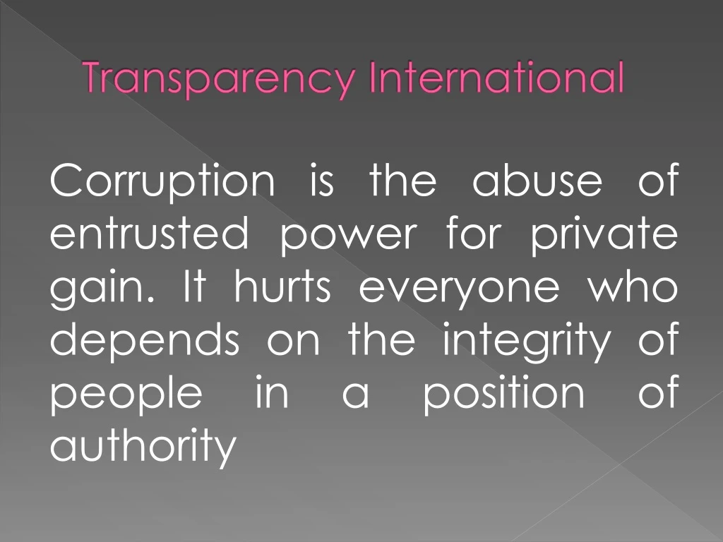 transparency international