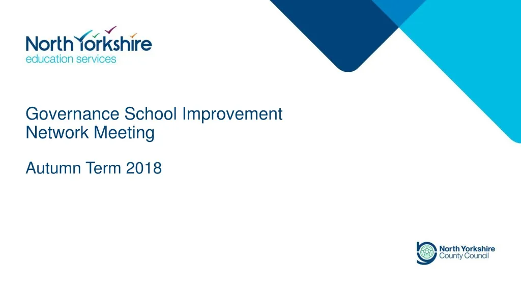 governance school improvement network meeting autumn term 2018