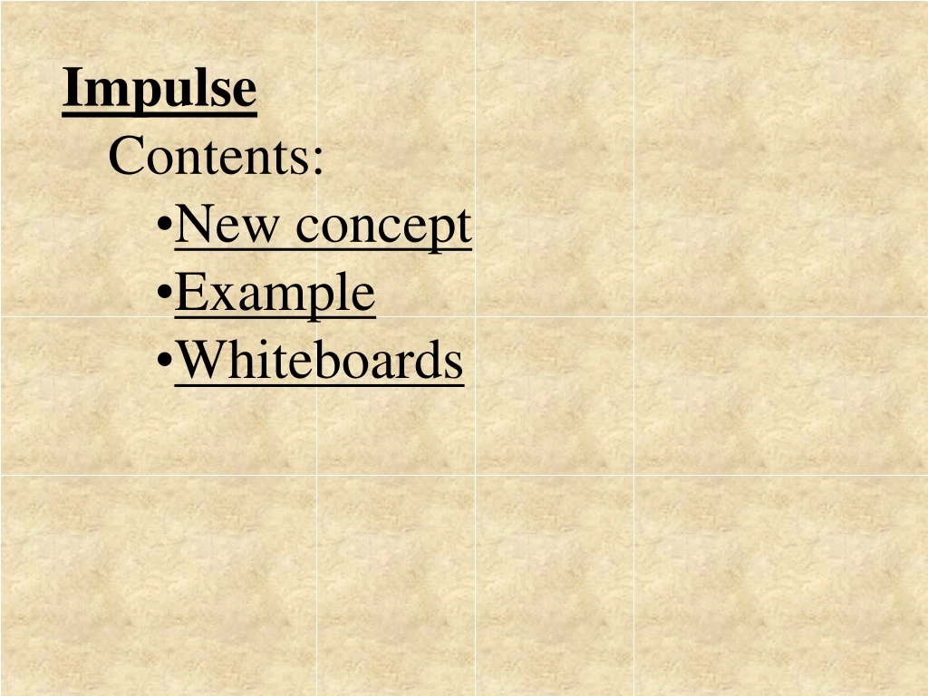 impulse contents new concept example whiteboards