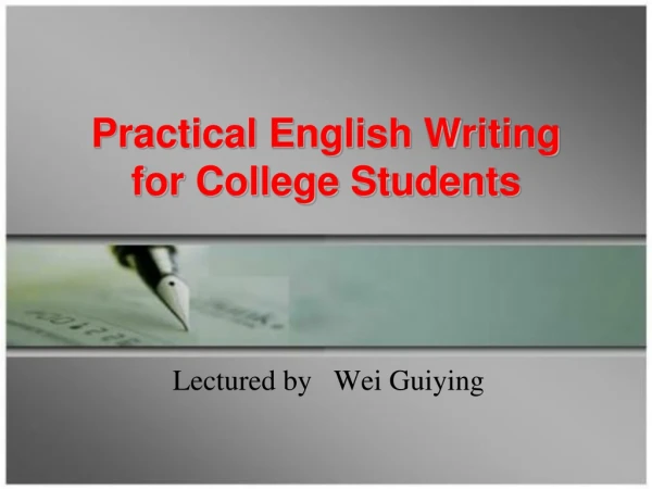 Practical English Writing for College Students