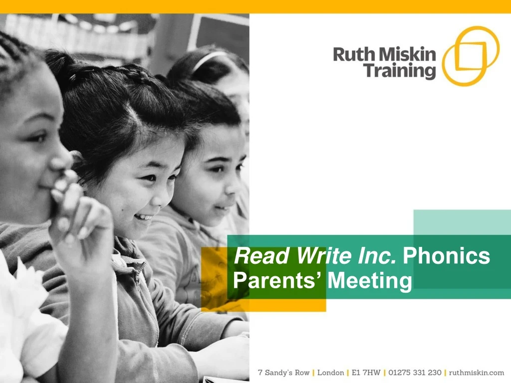 read write inc phonics parents meeting