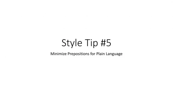 Style Tip #5