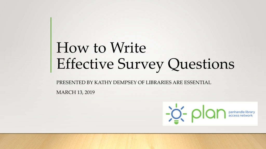 how to write effective survey questions