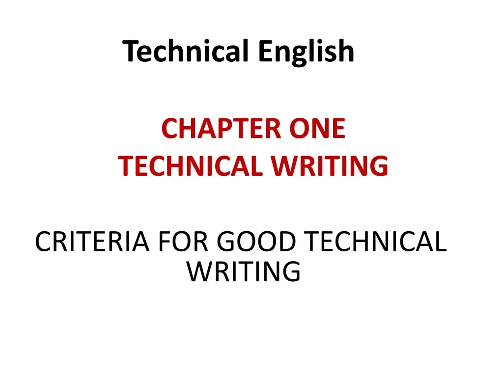 technical english