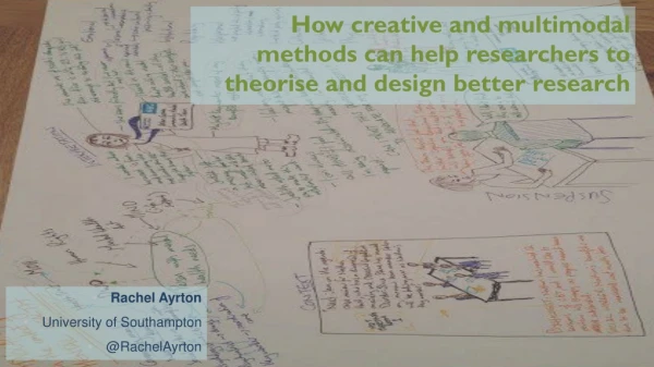 How creative and multimodal methods can help researchers to theorise and design better research