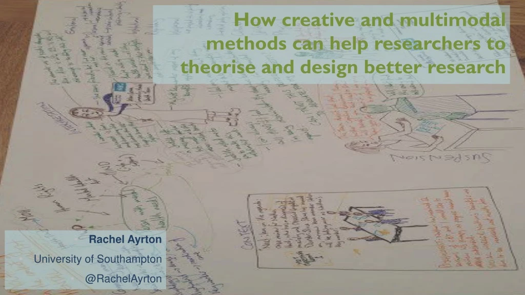 how creative and multimodal methods can help researchers to theorise and design better research