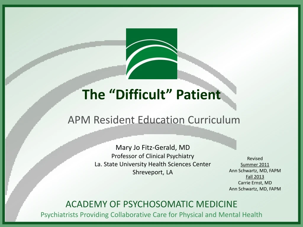 PPT The Difficult Patient PowerPoint Presentation free