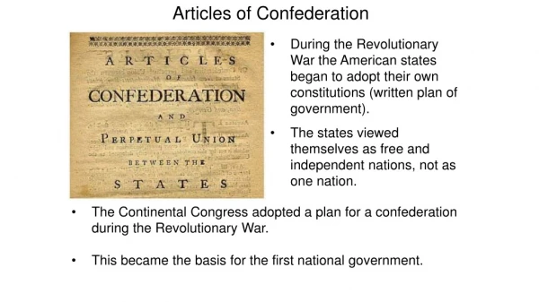 Articles of Confederation