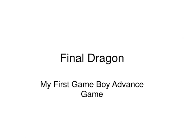 Final Dragon