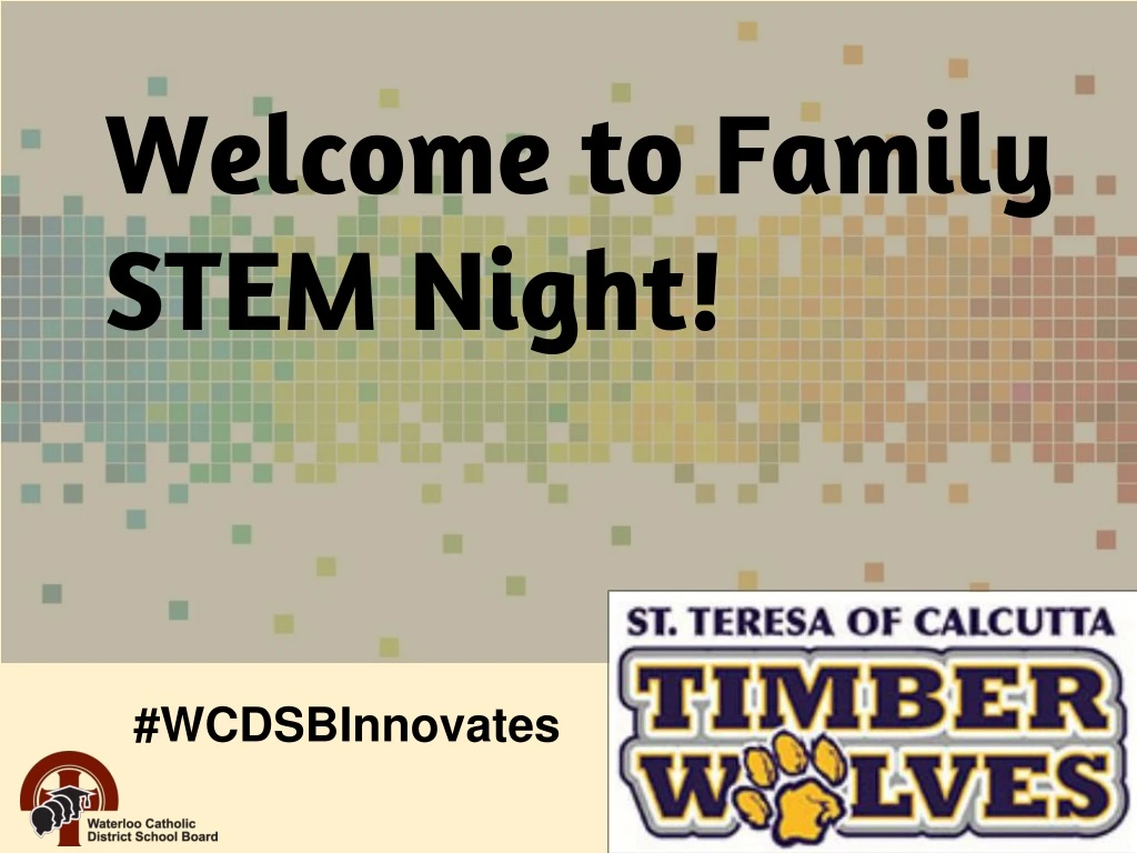 welcome to family stem night