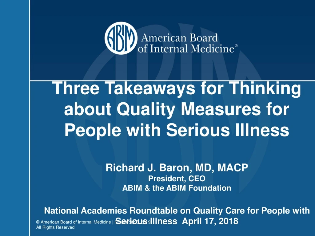 three takeaways for thinking about quality