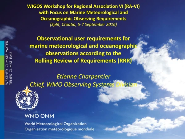WIGOS Workshop for Regional Association VI (RA-VI) with Focus on Marine Meteorological and
