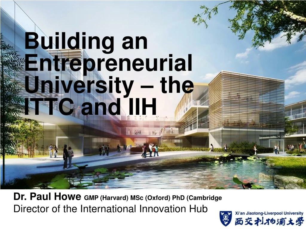 building an entrepreneurial university the ittc and iih