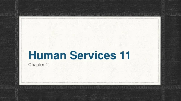 Human Services 11