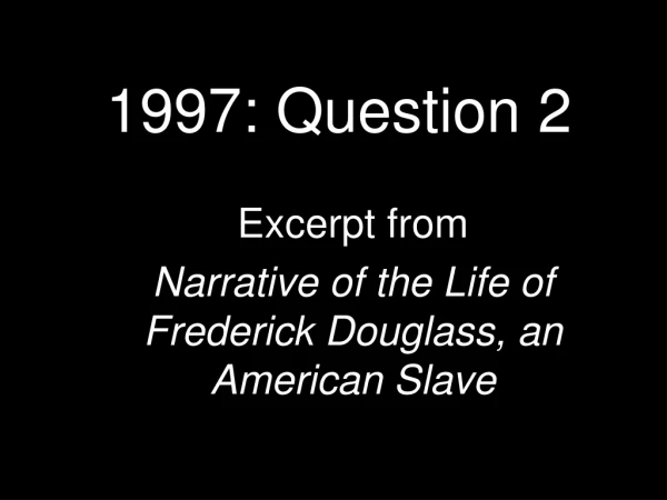 1997: Question 2