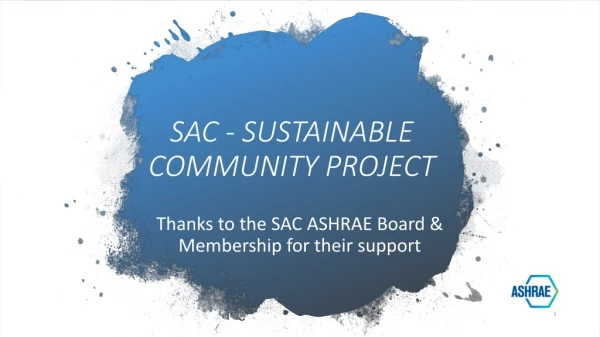 SAC - SUSTAINABLE COMMUNITY PROJECT