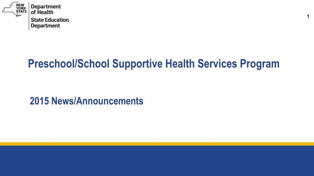 preschool school supportive health services