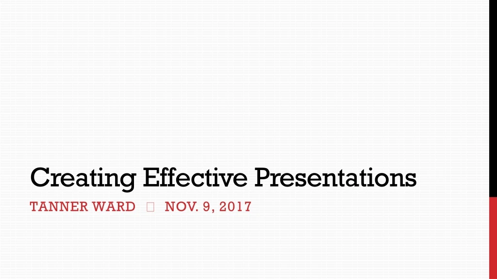 creating effective presentations