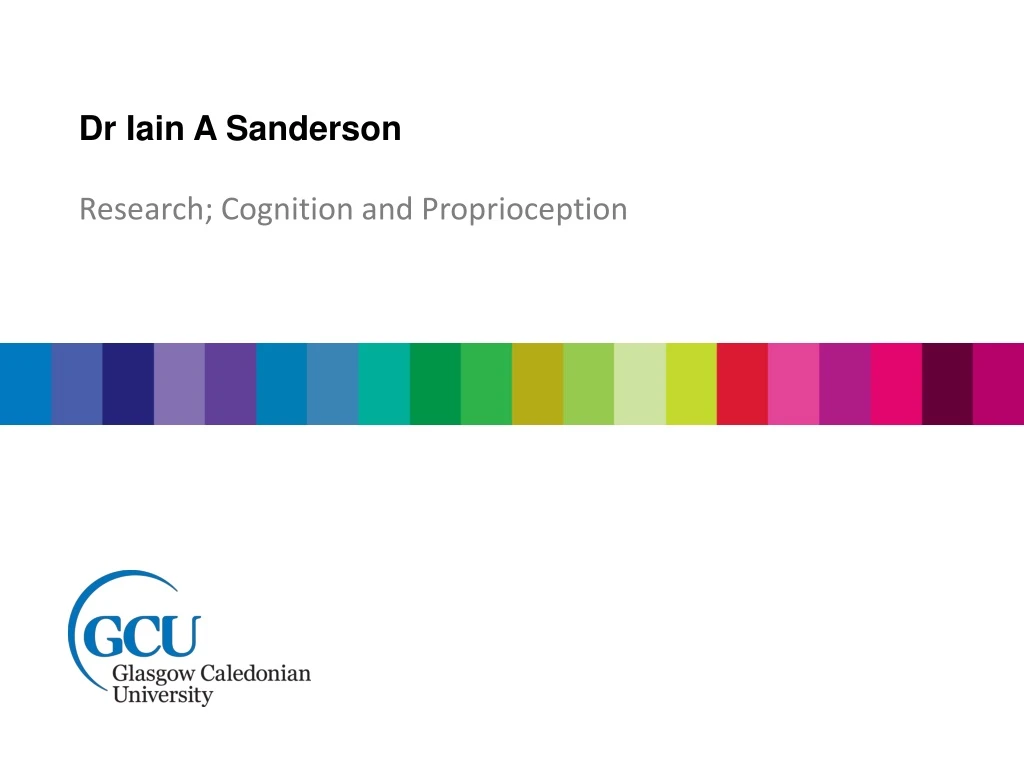 dr iain a sanderson