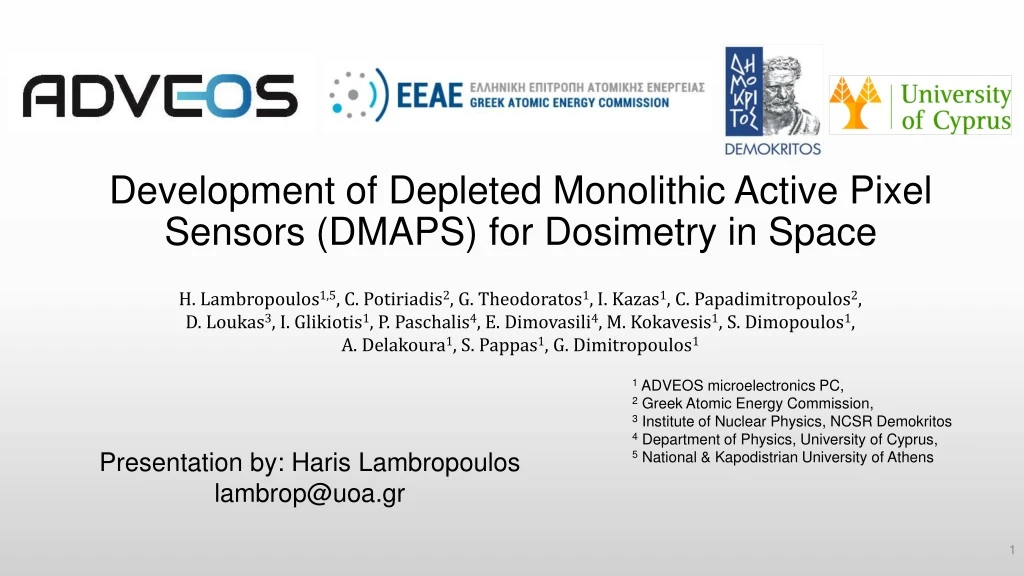 development of depleted monolithic active pixel sensors dmaps for dosimetry in space