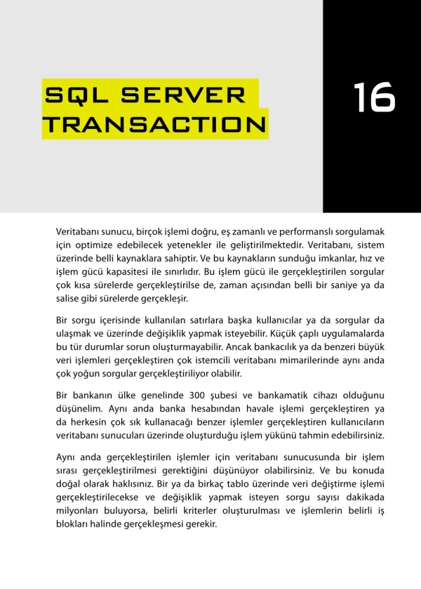 İleri Seviye T-SQL Programlama - Chapter 16