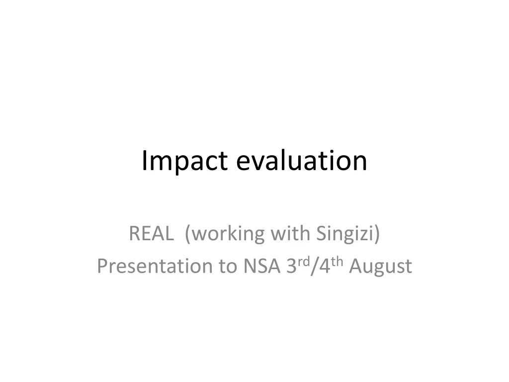 impact evaluation