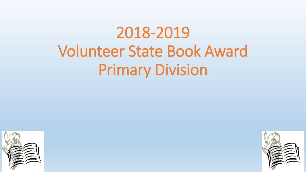2018 2019 volunteer state book award primary division