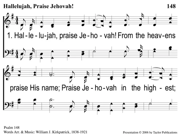1-1 Hallelujah Praise Jehovah