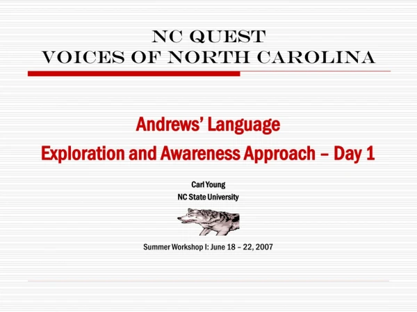 NC Quest Voices of North Carolina