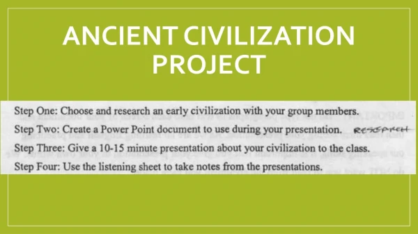 Ancient Civilization Project