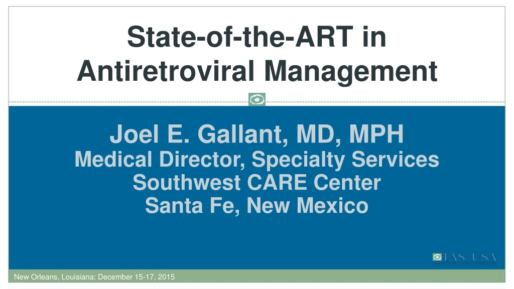 state of the art in antiretroviral management
