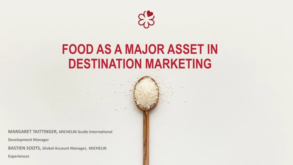 food as a major asset in destination marketing
