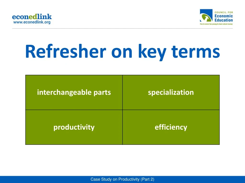 refresher on key terms
