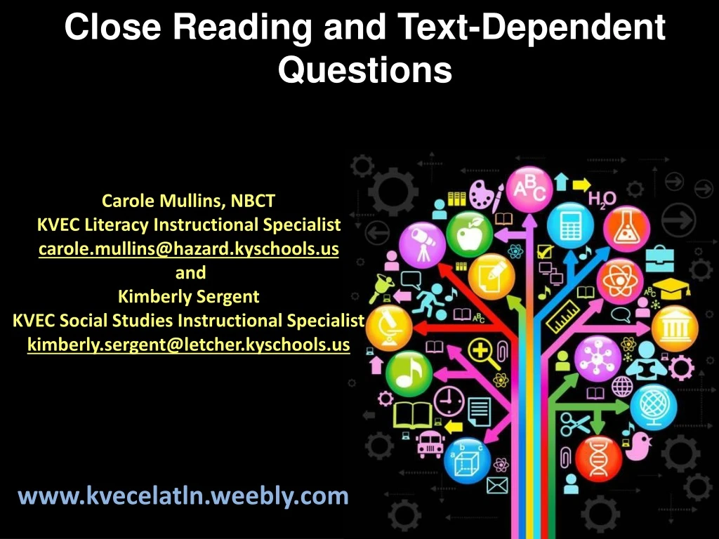 close reading and text dependent questions