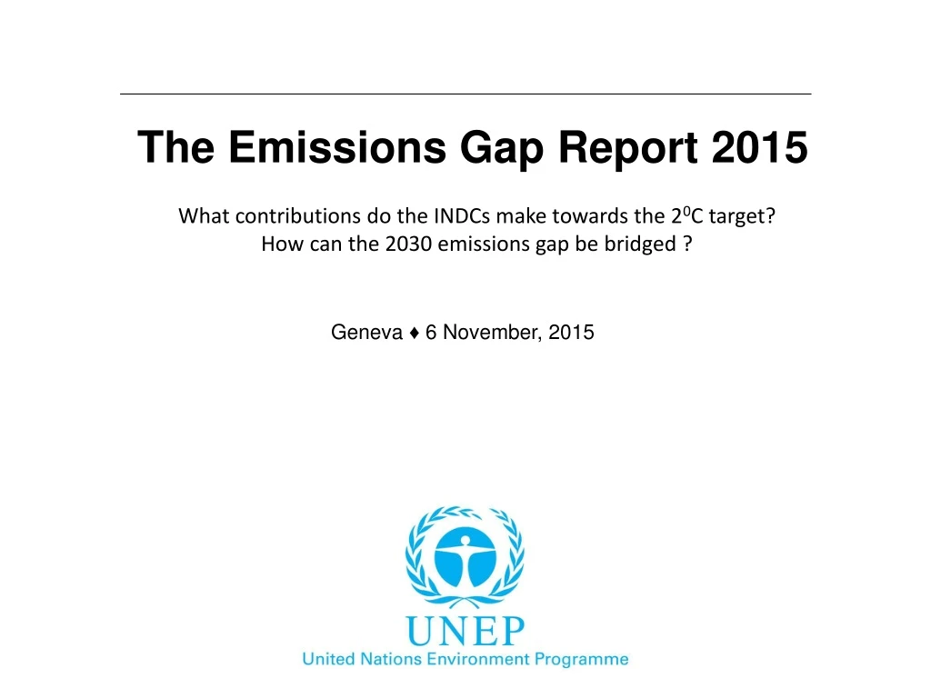 the emissions gap report 2015