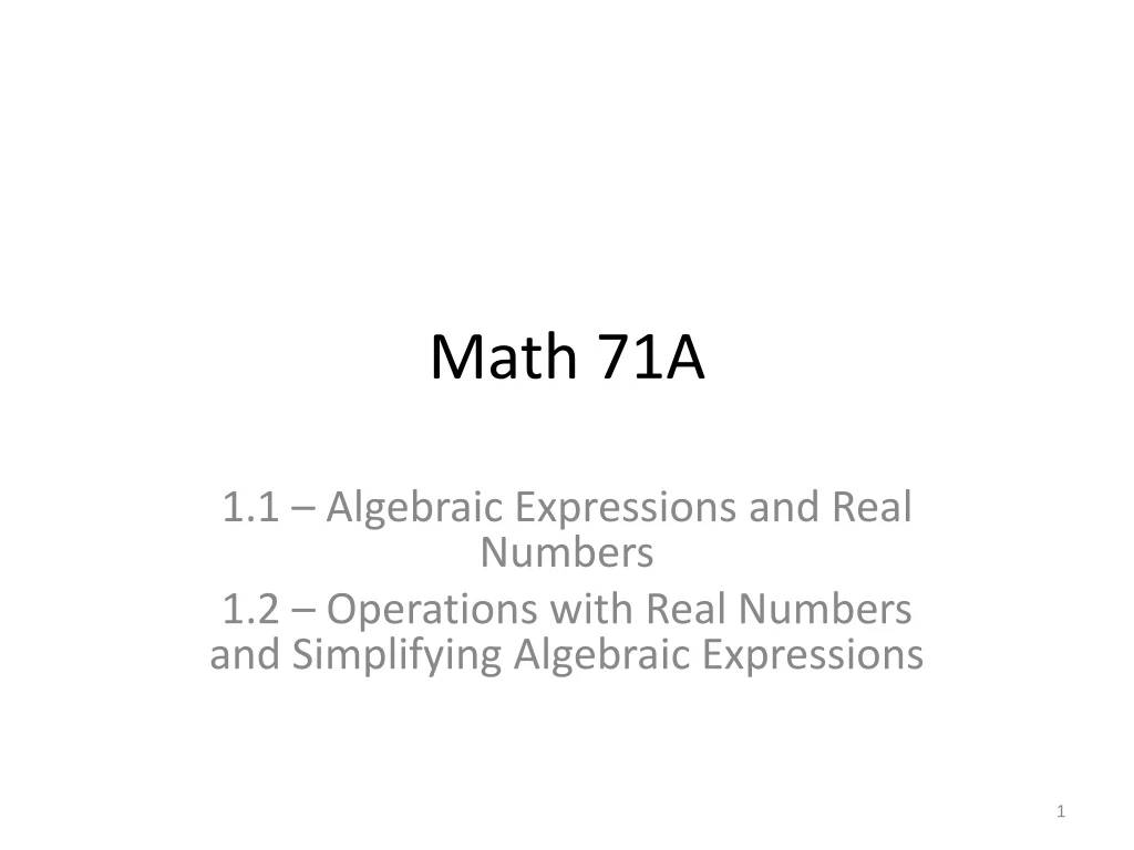 math 71a