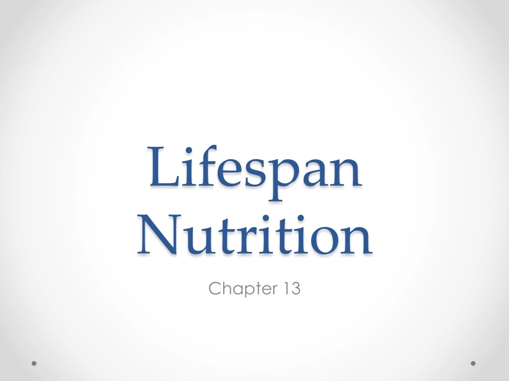 lifespan nutrition