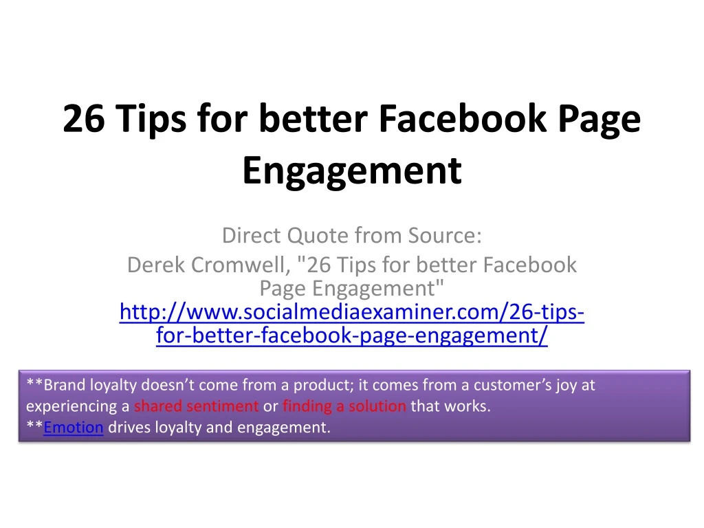 26 tips for better facebook page engagement