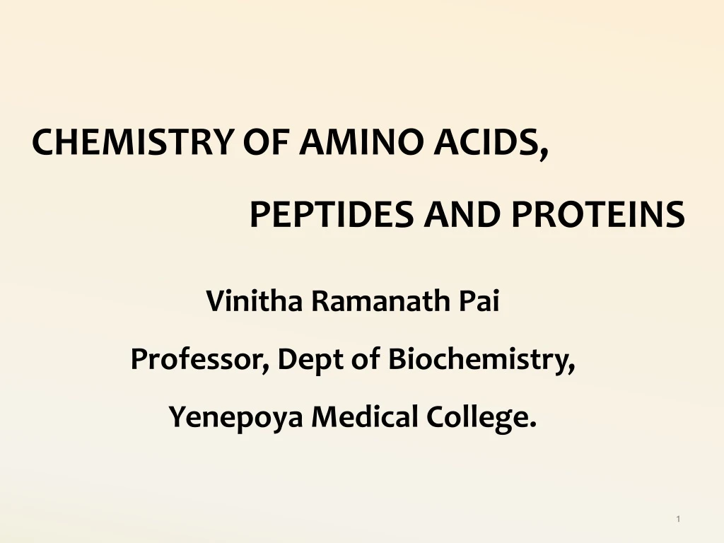 chemistry of amino acids peptides and proteins