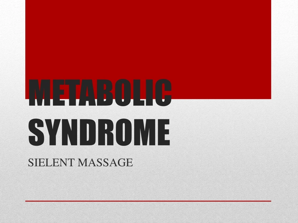 metabolic syndrome