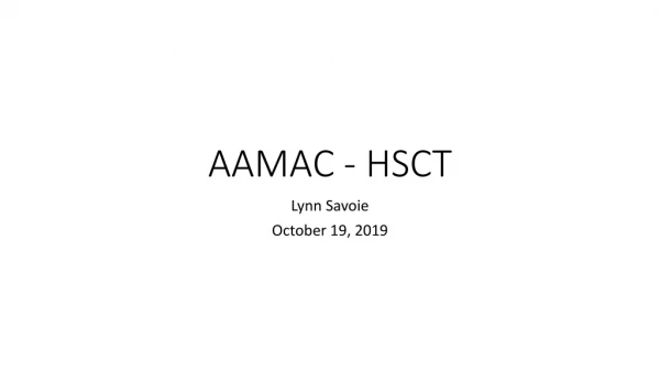 AAMAC - HSCT