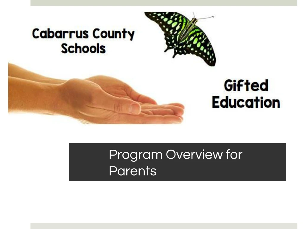 program overview for parents