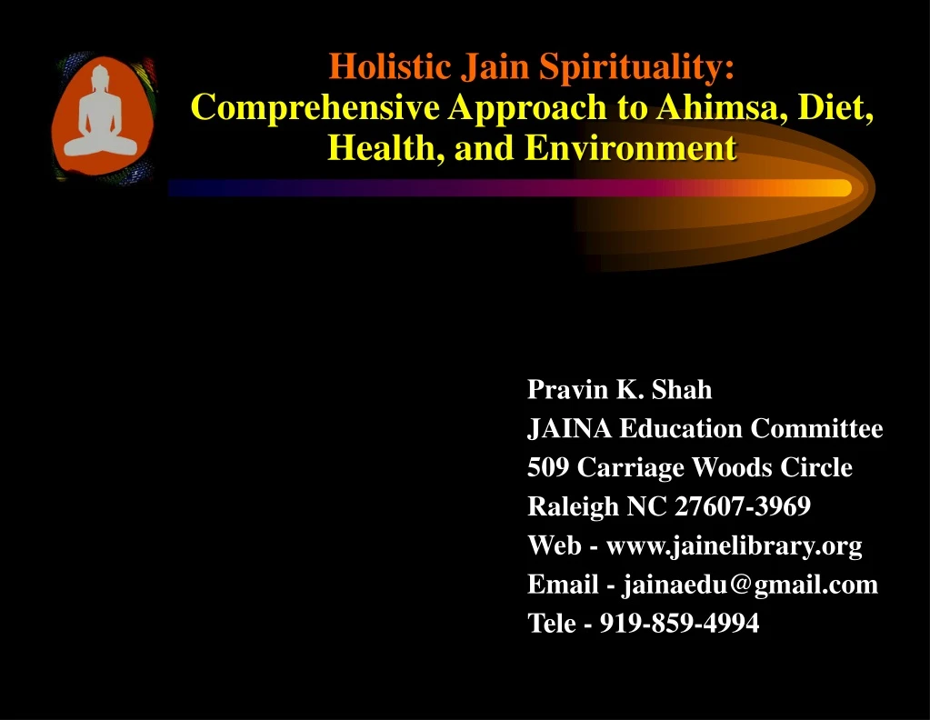 holistic jain spirituality comprehensive approach