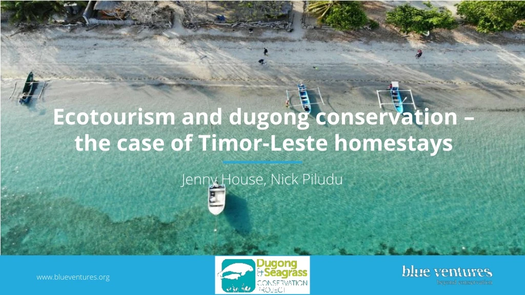 ecotourism and dugong conservation the case of timor leste homestays
