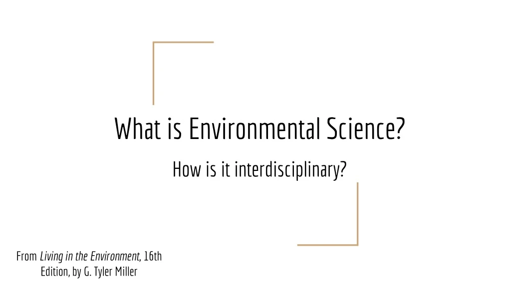 what is environmental science