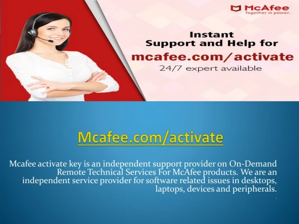 Mcafee activate key | Activate or redeem your product .