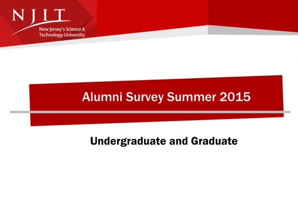 Alumni Survey Summer 2015