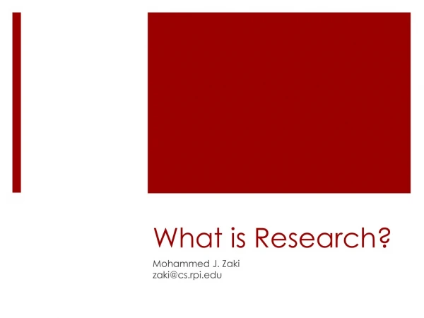 What is Research?
