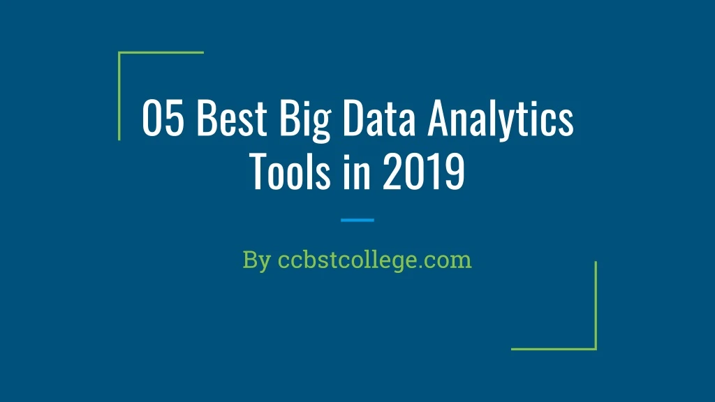05 best big data analytics tools in 2019